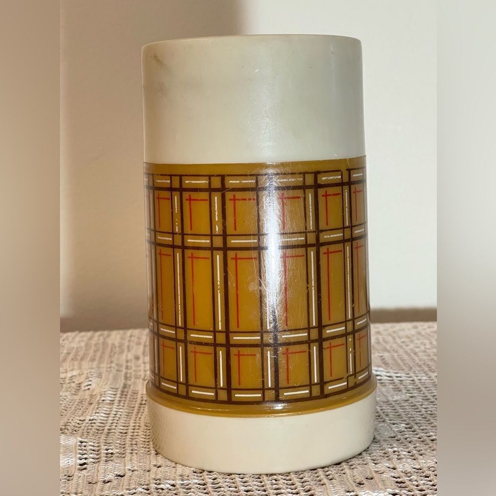 Aladdin thermos || Vintage thermos || Checkered thermo ||
